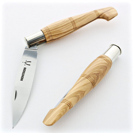 Nontron Pocket Knife No25 - Olivewood Clog Handle